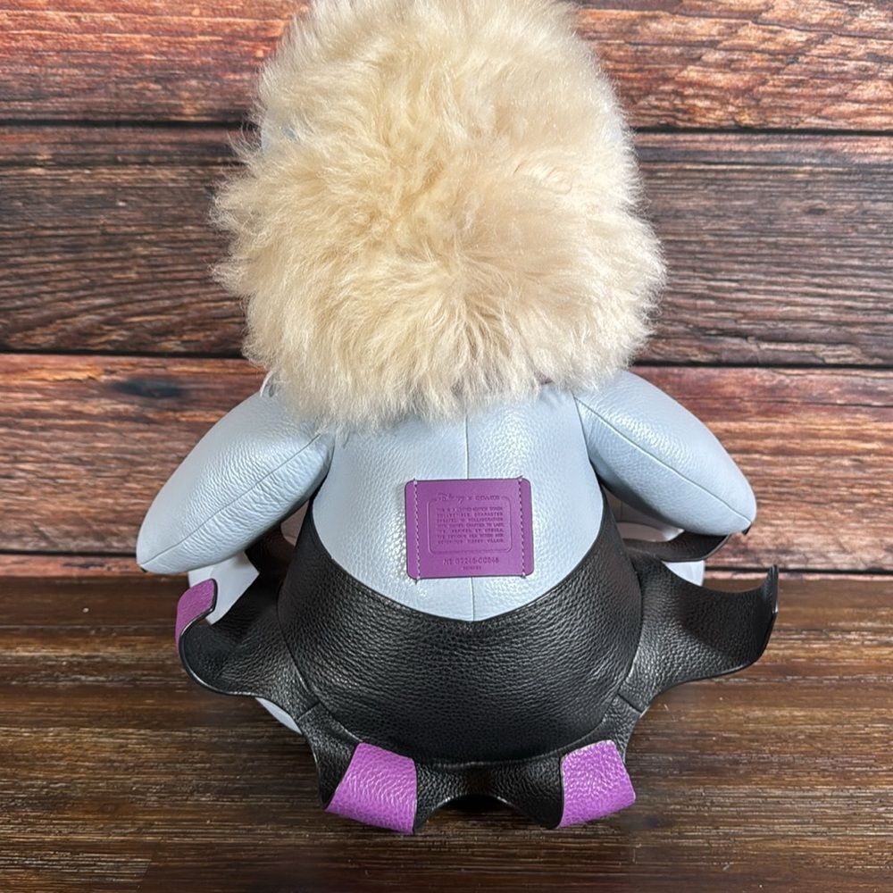 Coach x Disney Villains Ursula Collectible Leather Bear Plush New with tags - Picture 5 of 7
